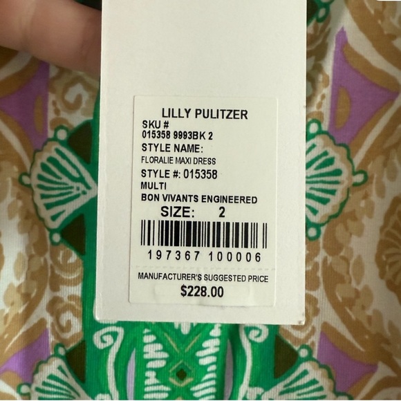 Lilly Pulitzer Floralie Maxi Dress in Bon Vivants NWT - Picture 8 of 8